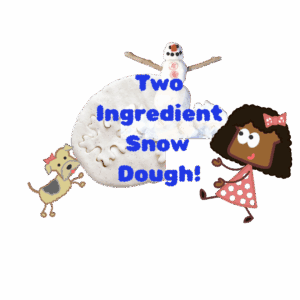 Picture of snow dough with PJ Pumpernickel and Pepper