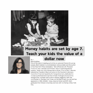 Picture of the article written by Beth Kobliner with her picture and brief biography.