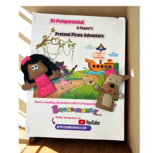 PJ Pumpernickel and Pepper’s Pretend Pirate Adventure Read Along Storybook and Puppet Set