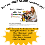 Picture of Shannon Addison and the Breadcrumbz characters with the words "Join our FREE Skool Community" and the benefits of joining the community.